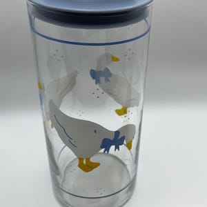 Vintage canister | Country Geese storage jar | cottagecore decor image 12
