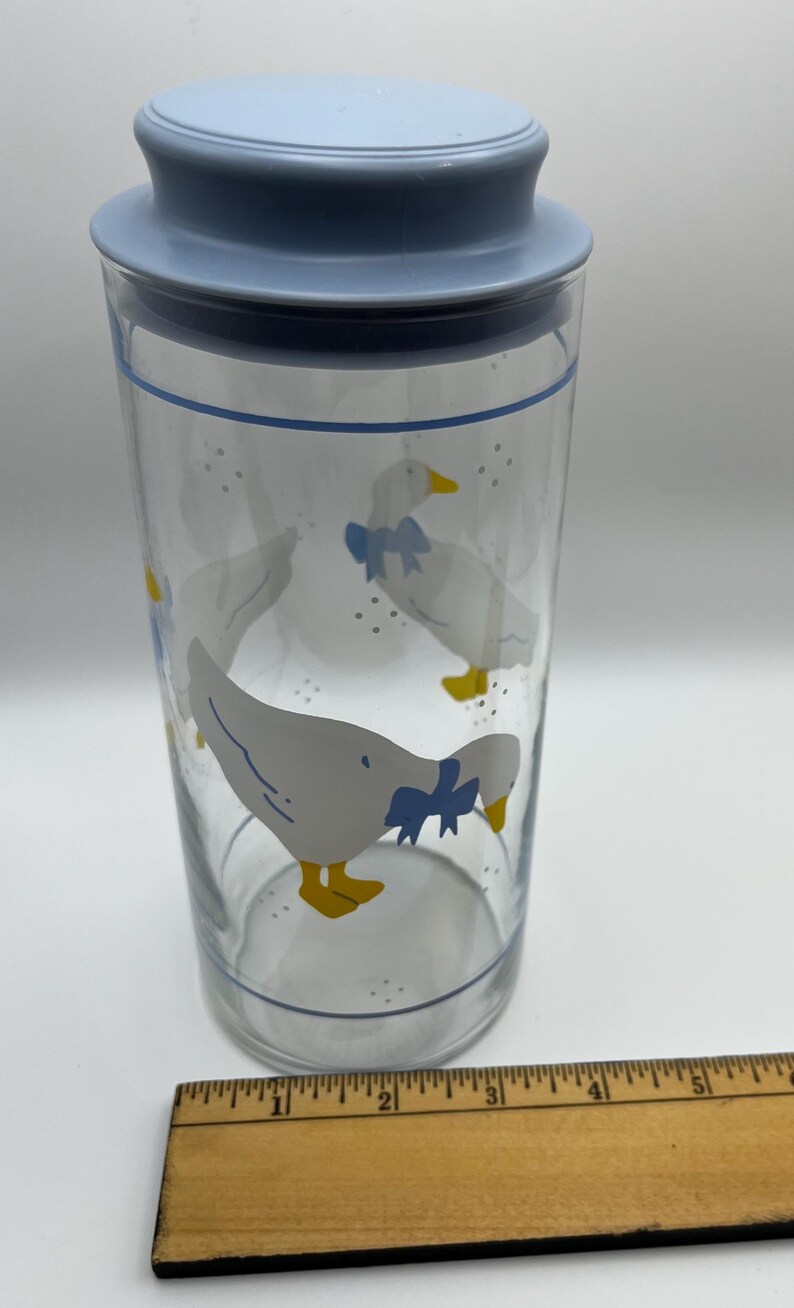 Vintage canister | Country Geese storage jar | cottagecore decor image 12