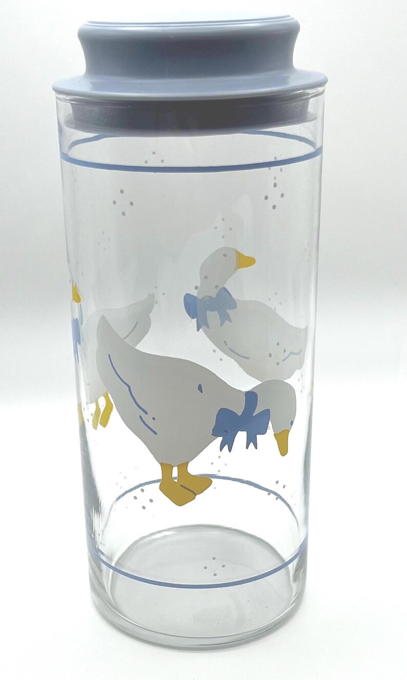 Vintage canister | Country Geese storage jar | cottagecore decor image 5
