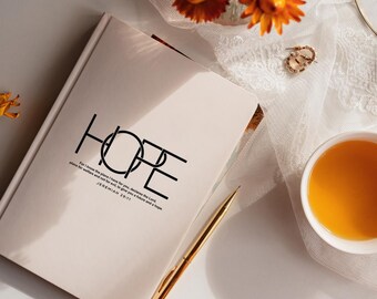 Quaderno a spirale motivazionale - Speranza, diario basato sulla fede, cancelleria motivazionale, regalo per studenti, blocco note con versetti della Bibbia, materiale per il college