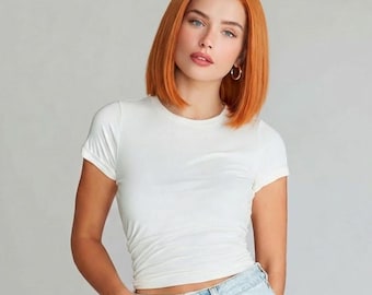 Orange Bob Lace Front Wig 12 Inch Straight Ginger Wig Short Sleek Orange Wig | Koi