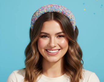 Sprinkle statement headband Amazon.com : Knotted Headbands Rainbow Sprinkle Knotted  main image 4