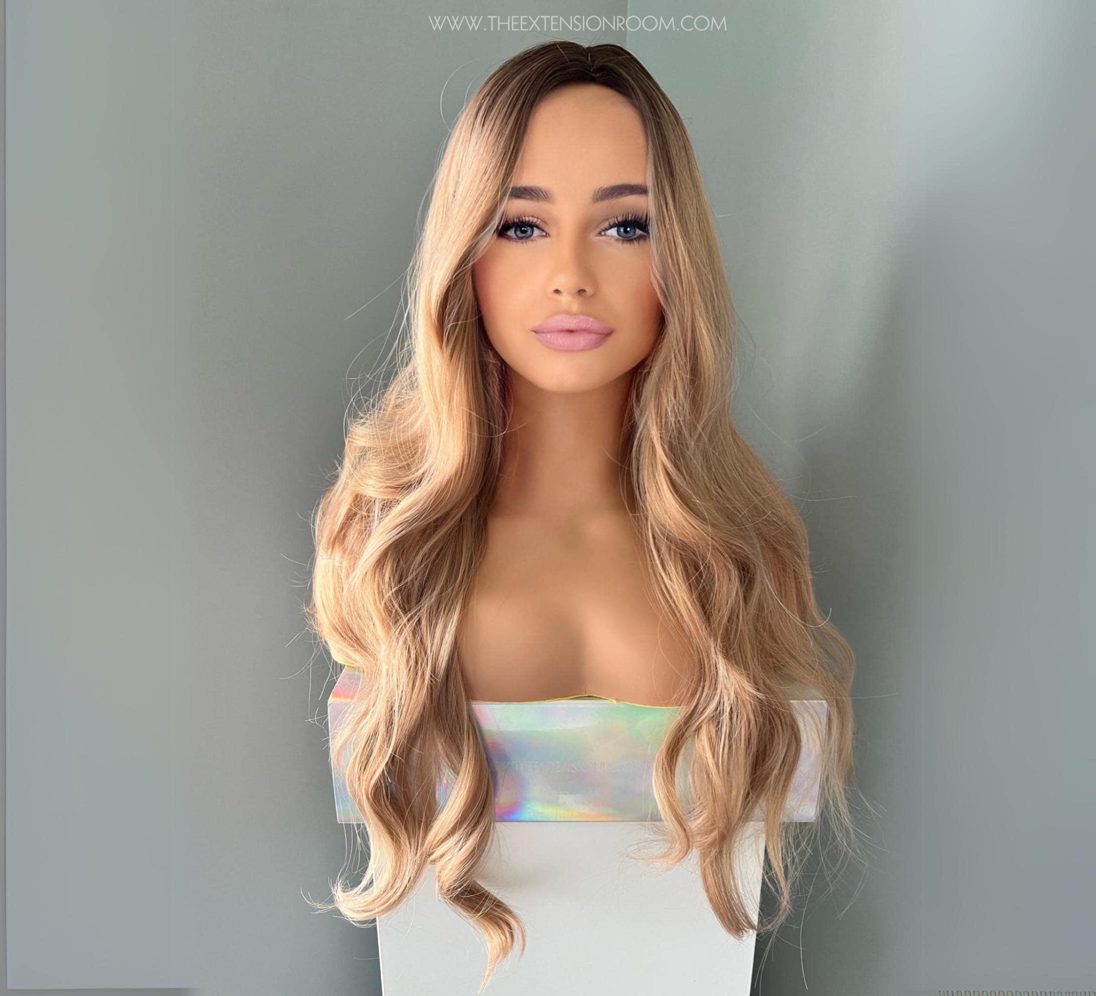 ?BLONDE HONEY BROWN MIX FULL CAP  WIG? *NWT*
? Amazon.com : BrownBomb Honey Blonde Body Wave Glueless Wigs  main image 2