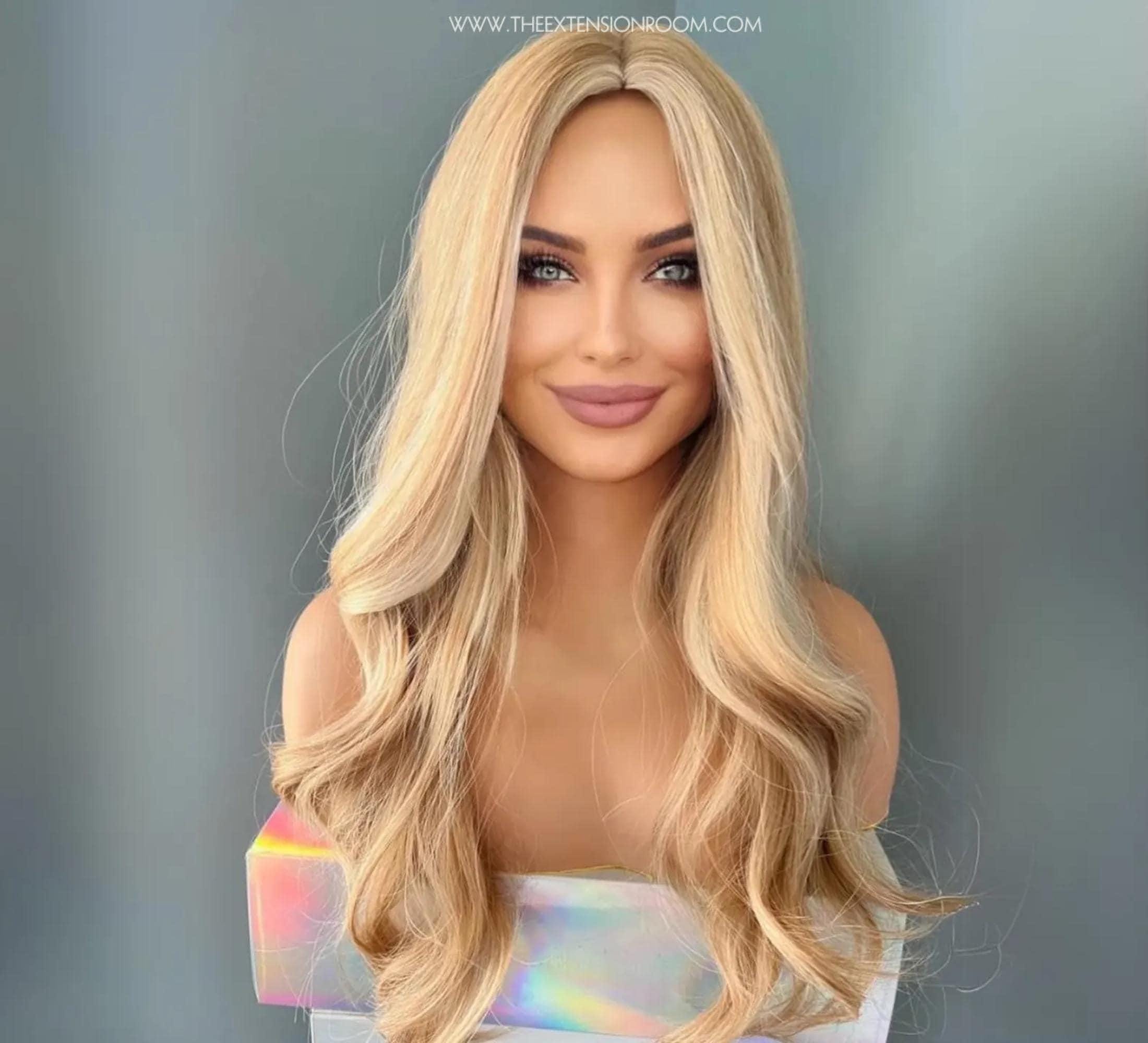 Golden Blonde Wig | Long 26 Inch Long Loose Curls, Glueless  display picture 3