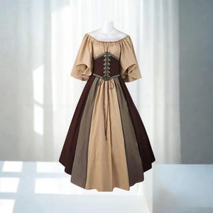 Elven Princess Costume: Medieval Corset Dress, Renaissance Fair Gown