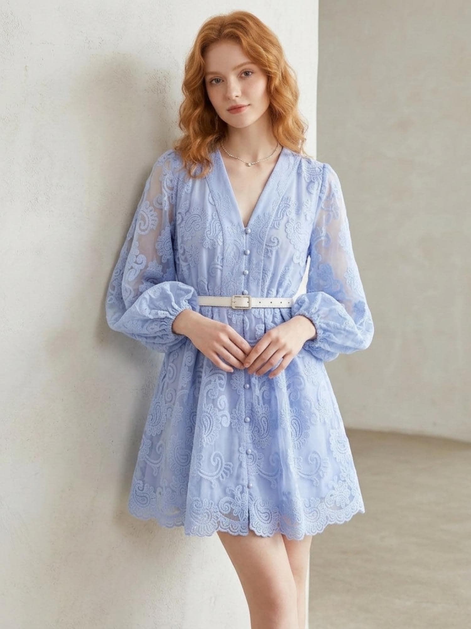 knee length dresses for ladies CHAPELLE MESH MINIDRESS PATCHWORK main image 1