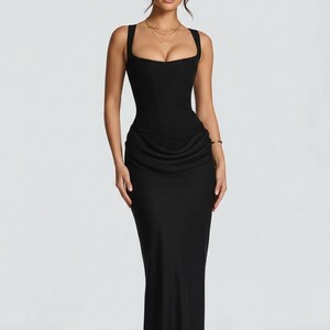 slim fit dress slacks Rachel Allan 70751 Fitted Ruched Long Formal Slit Prom Dress main image 0