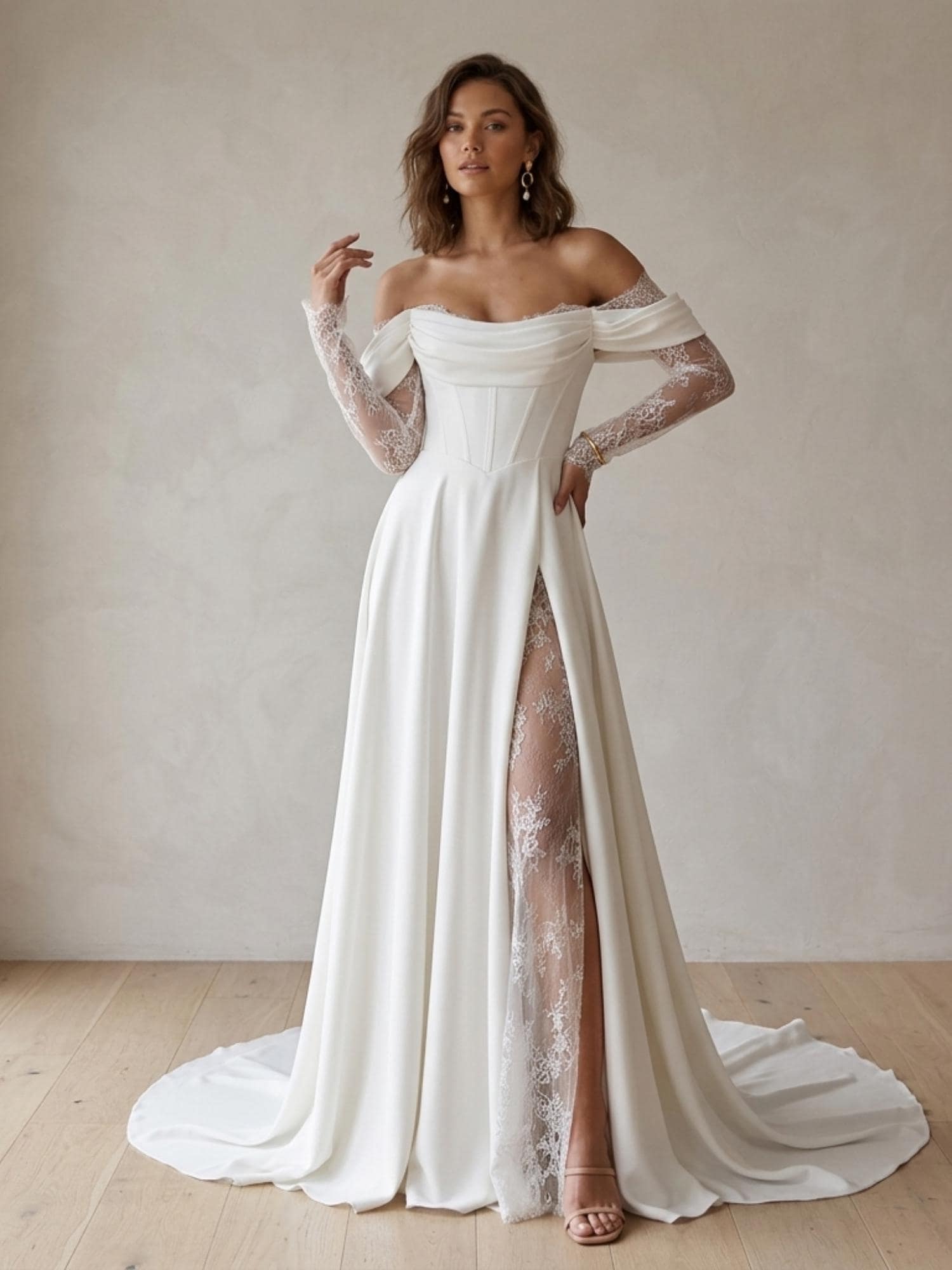 lace fitted dress Rihanna Lilac Lace Bustier African Dress – Elegant African Lace Dress main image 1