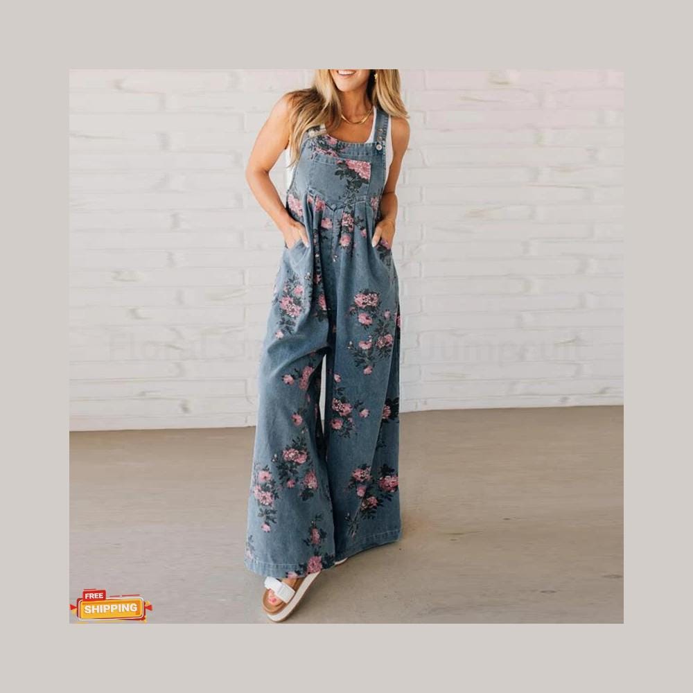 Floral Overalls - Etsy