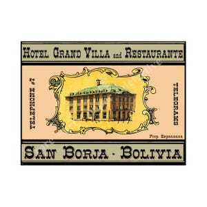 Adesivo de viagem, decalque de hotel, arte de etiqueta vintage e etiqueta de bagagem, decoração de casa de baú de vapor, diário de viagem, adesivo de mala, 4" x 3", 435