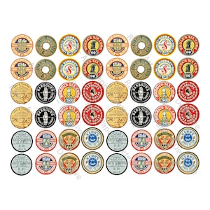 Sewing Machine Thread Spool Labels, 12 Designs, 48 Labels, Cotton Spool, Silk Thread Reel, CUT & PEEL SHEET, Antique Sewing Labels, 505a