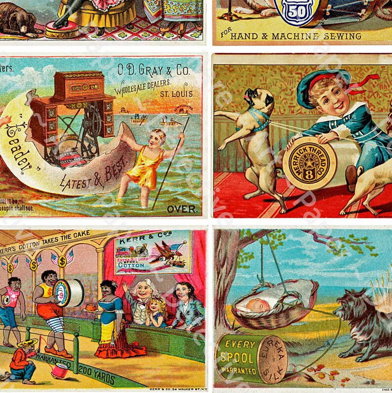 Sewing Labels & Victorian Trade Card Stickers Sewing Gifts 8 Etsy