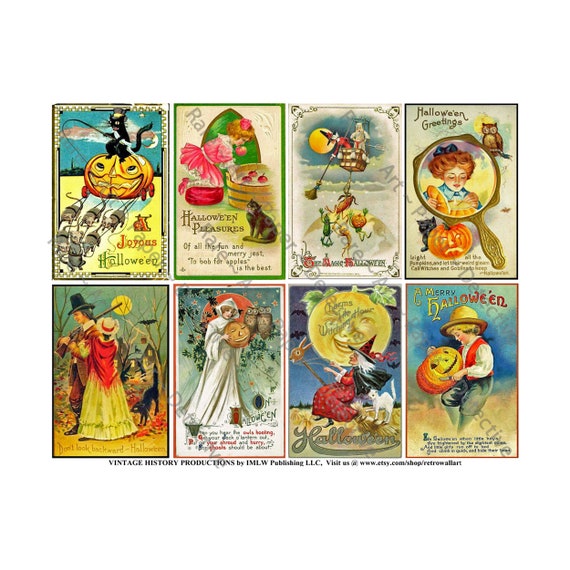 1 Sheet Vintage Spooky Card Tags Fall Decoration Halloween Scrapbook Stickers 1 Sheet Vintage Spooky Card Tags Fall Decoration Halloween Scrapbook Stickers