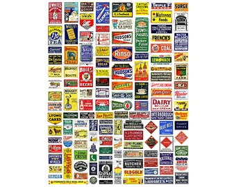 NH143 DAVE'S DECALS 1/2 Set N SCALE HARDWARE HANK HOBBY SHOP TRAIN STORE SIGNAGE
