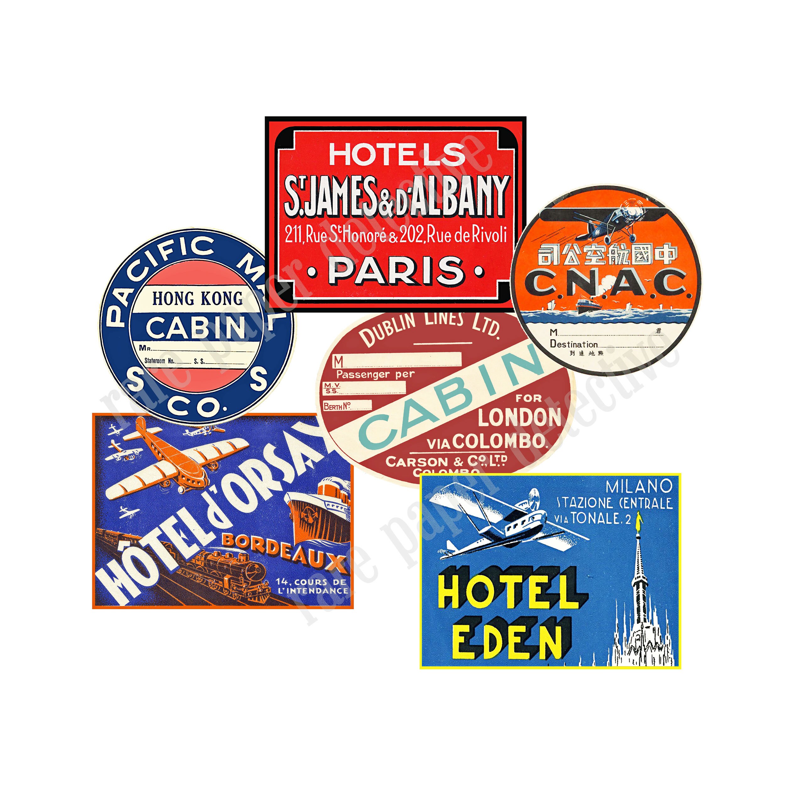 sticker luggage tag