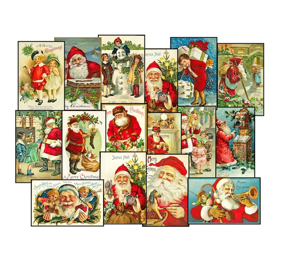 16 Pcs. Christmas Stickers 2 Sheet Special Value Old | Etsy