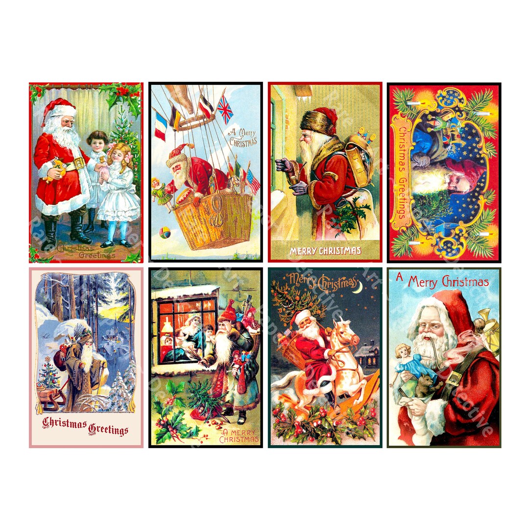Stickers Card Making Christmas Stickers, Card Making Sticker DIY Craft Sheet, Santa Claus ...