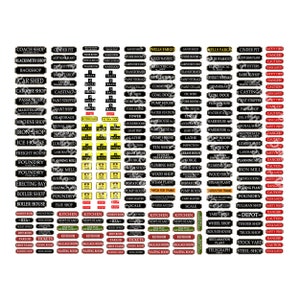 286 Railroad Sign Stickers Factory & Industrial Signage HO Scale Model Train and Railroad Building Signs, CUT and PEEL Sheet, 1332
