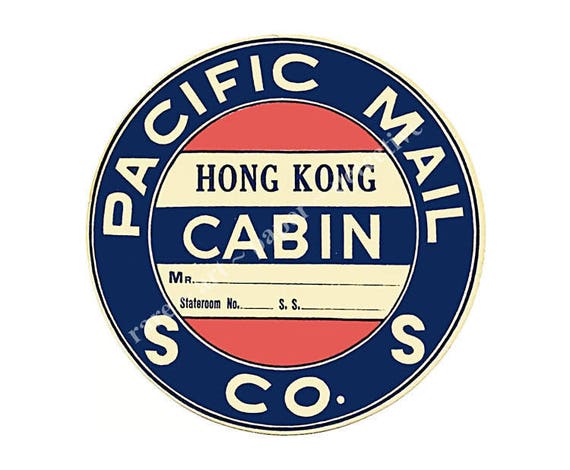 Autocollant d’étiquette de bagage bateau à vapeur, ancien 3 croisière  navire bagages Decal, cabine Vintage Mini autocollant, sticker valise,  voyage