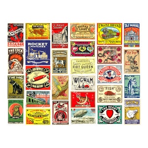 Matchbook Art-papier, veiligheidslabels, stickervel, antieke matchbook-journaalkunst, cadeaulabel, envelopzegels, gewijzigde kunstvoorraad, 284C