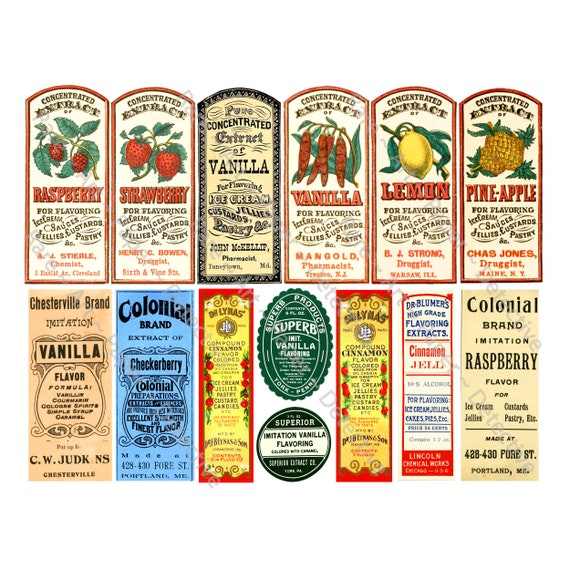 Etichette per spezie da cucina, adesivi da cucina rustica per barattoli e  lattine di spezie, etichette per dispensa vintage, foglio adesivo CUT e  PEEL, 449N -  Italia