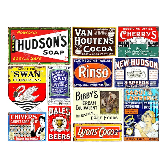 12pcs. Old Rusty Metal Tin Advertising Signs, Sticker Sheet, General Store  Advertising, Model Train Signs, Antique Metal Sign Collage, 716A - Etsy  Israel