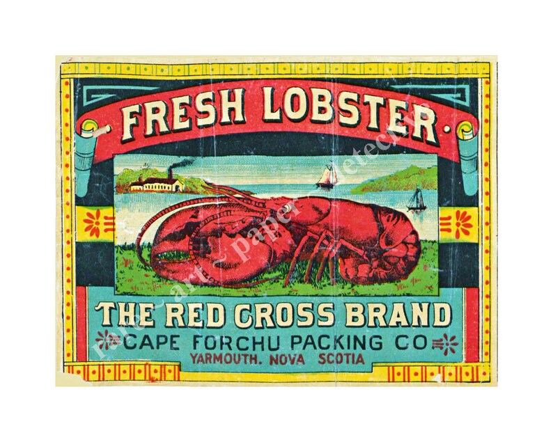 Kitchen Lobster Label Stickers Set 6 Can Labels for Kitchen - Etsy
