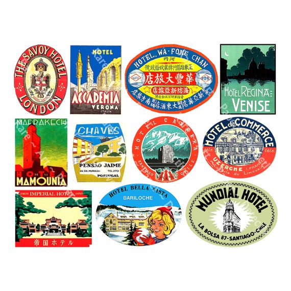 Hotel Reise Sticker, Vintage Gepäcketikett Kunstpapier, Gepäckanhänger,  Reisetagebuch, Paris Frankreich Aufkleber, Steam Trunk Sticker, 1018 -  .de
