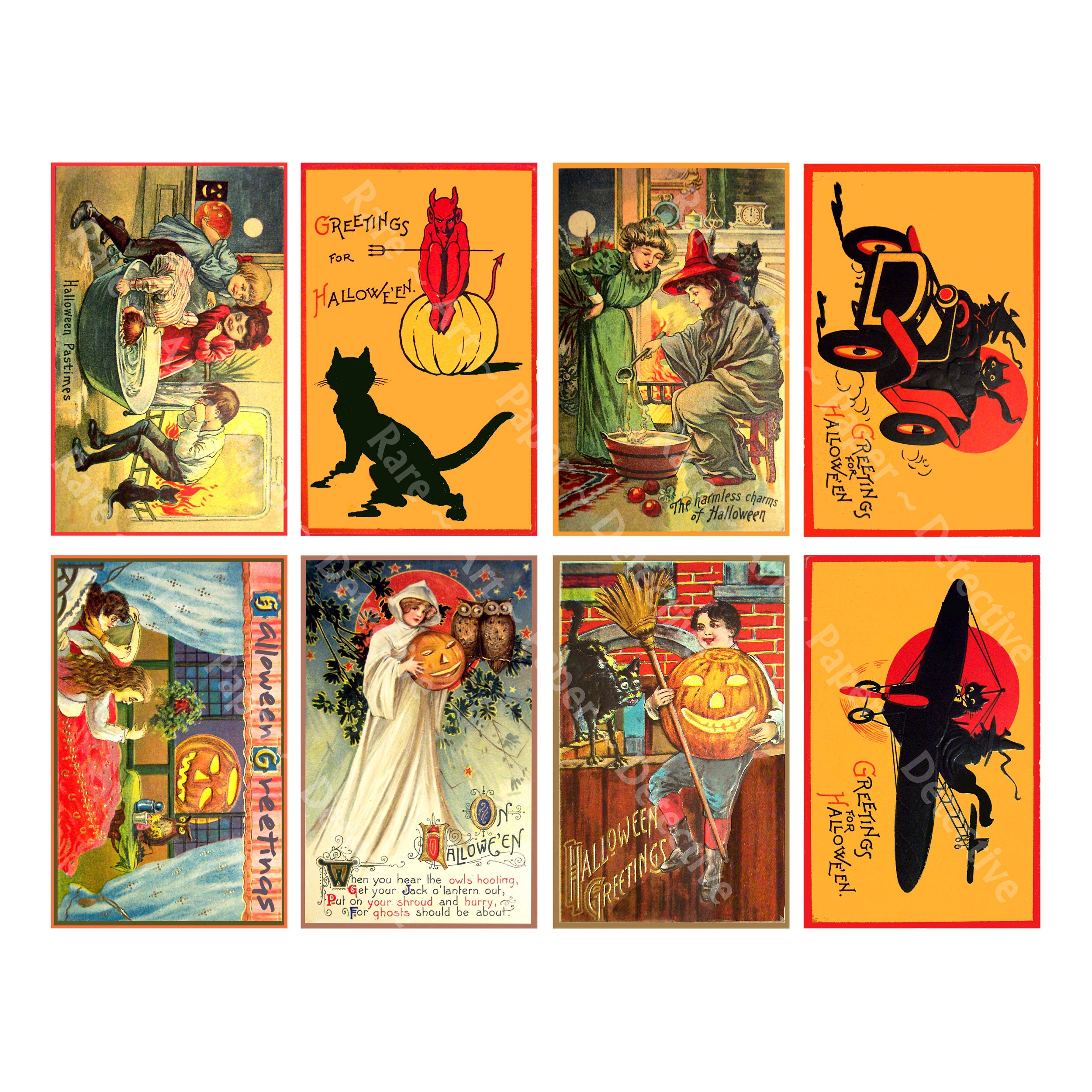 Halloween Stickers REAL STICKERS Vintage Halloween Décor Etsy