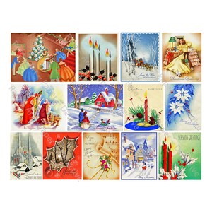 Kerststickers voor enveloppen en cadeauzegels, 13 tags, elegante collectie 1941, afgesneden vel, zegels kerstkaarten, 899