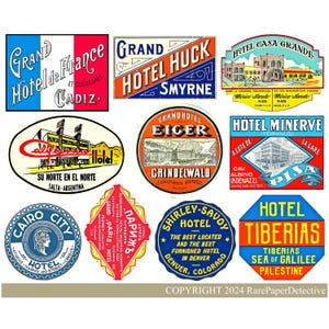 Luggage Stickers for Baggage Tag Labels or Hotel Suitcase Decals Golden ...