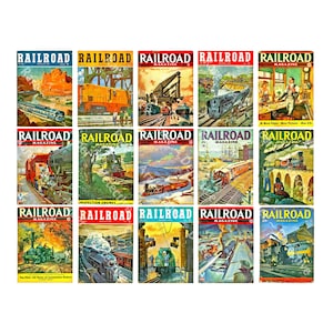 Train Stickers, 15 Colorful Railroad Tags for Hobby Accents, Journals, Gift Seals, Note Cards & More, Children&#39;s Train Party, Railway, 233N