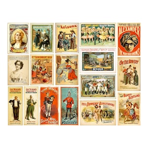 Theater Show Posters, Comedy & Musicals, Miniature Size for Dioramas, Cut and Peel Sticker Sheet, 17 Multi Scale Diorama Hobby Images, 1121