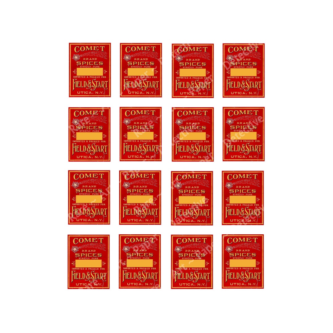 Kitchen Spice Tin Labels for Kitchen Décor & Jar Labeling 16 Etsy