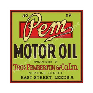 Motor Oil Art Paper Label Sticker, 3&quot; Sticker, Tool Box Decal, Service Station Signs, Vintage Rusty Sign Mini Sticker, Garage Sticker, D112