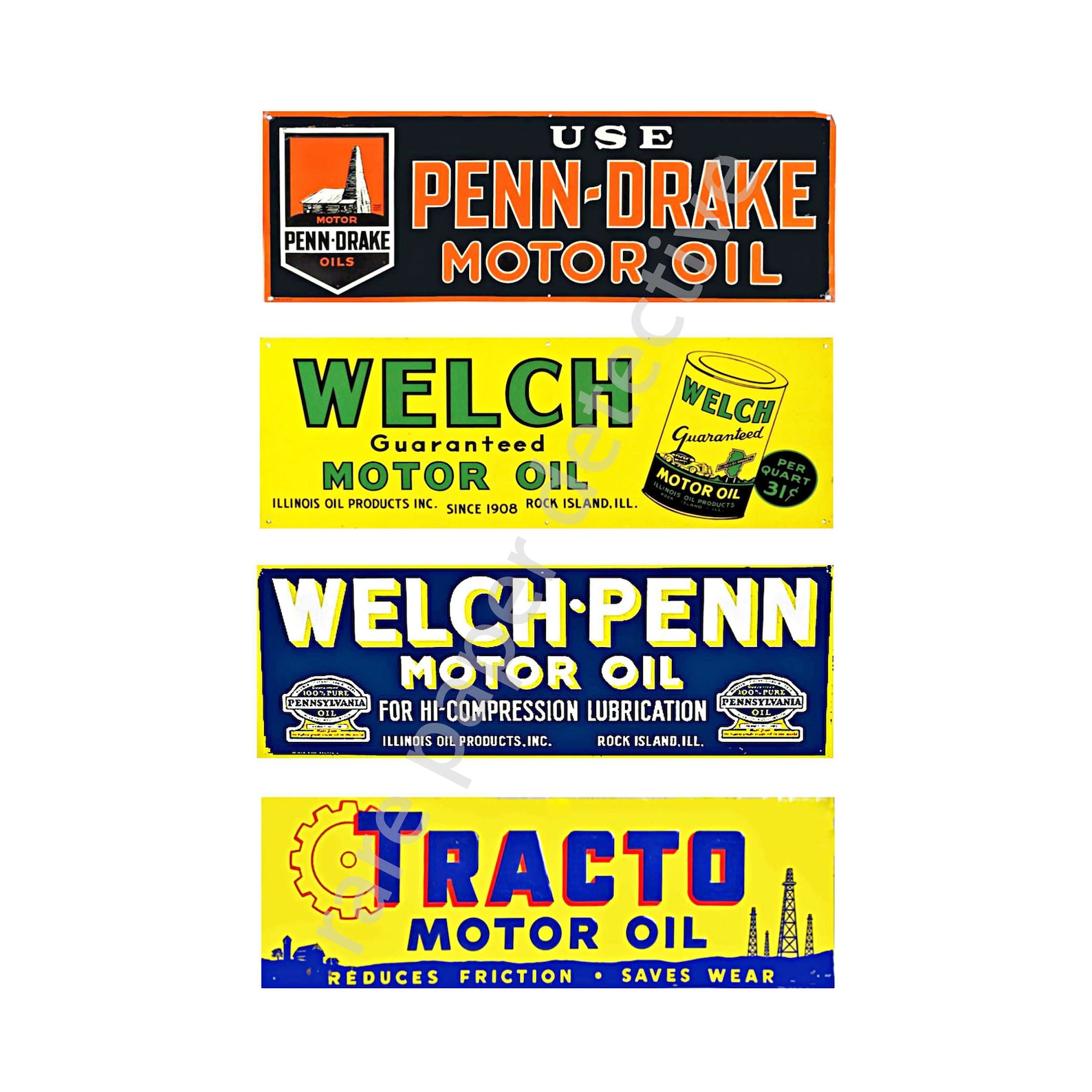 Motor Oil Can Label Sticker Set 4 Stickers 5.25 x Etsy