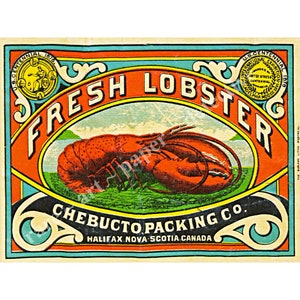 Kitchen Lobster Label Stickers Set 6 Can Labels for Kitchen - Etsy