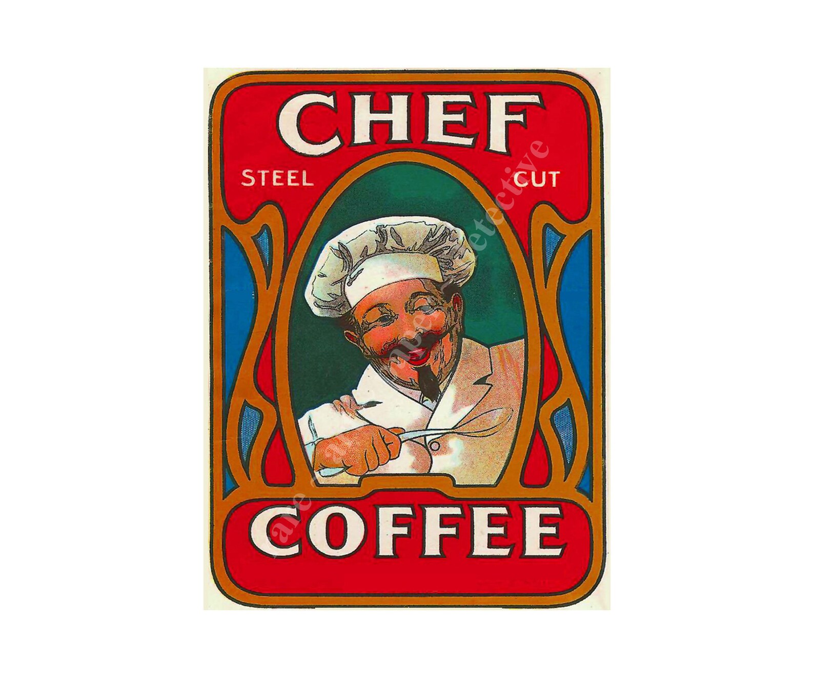 Coffee Can & Java Label Art Stickers Kitchen Gift Set 6 Big - Etsy