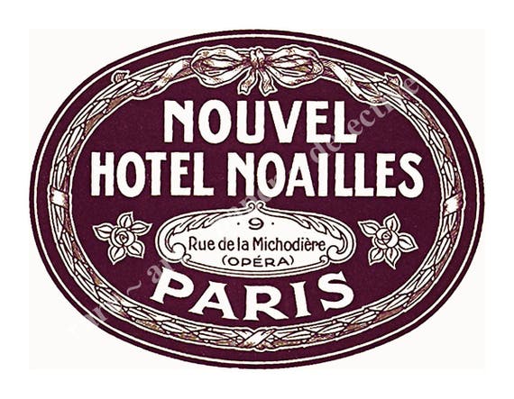 #4120 France Hotel Eiffel Tower Retro Vintage Travel Luggage Label Decal STICKER