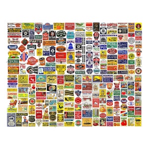 Model Railroad & Dollhouse Signs, Sticker Sheet, 240+ Multi Scale Hobby Images, Miniature Rusty Metal Advertising Signs, Set 1090