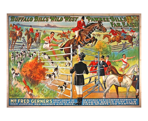 Wild West Show Poster 5 X 7 Vintage Style Buffalo Bill | Etsy