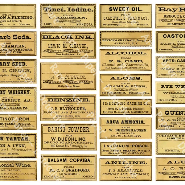 Apothecary Jar Label - Etsy