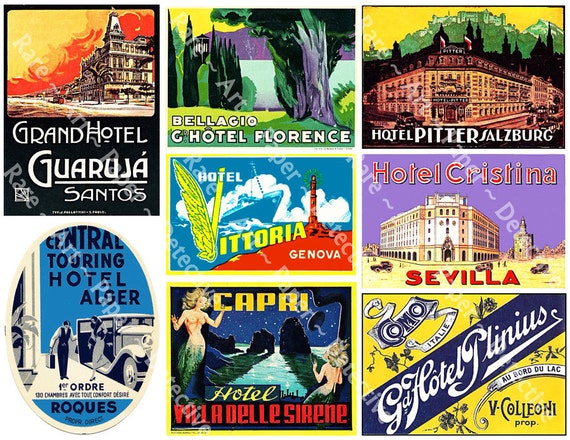 hotel luggage labels