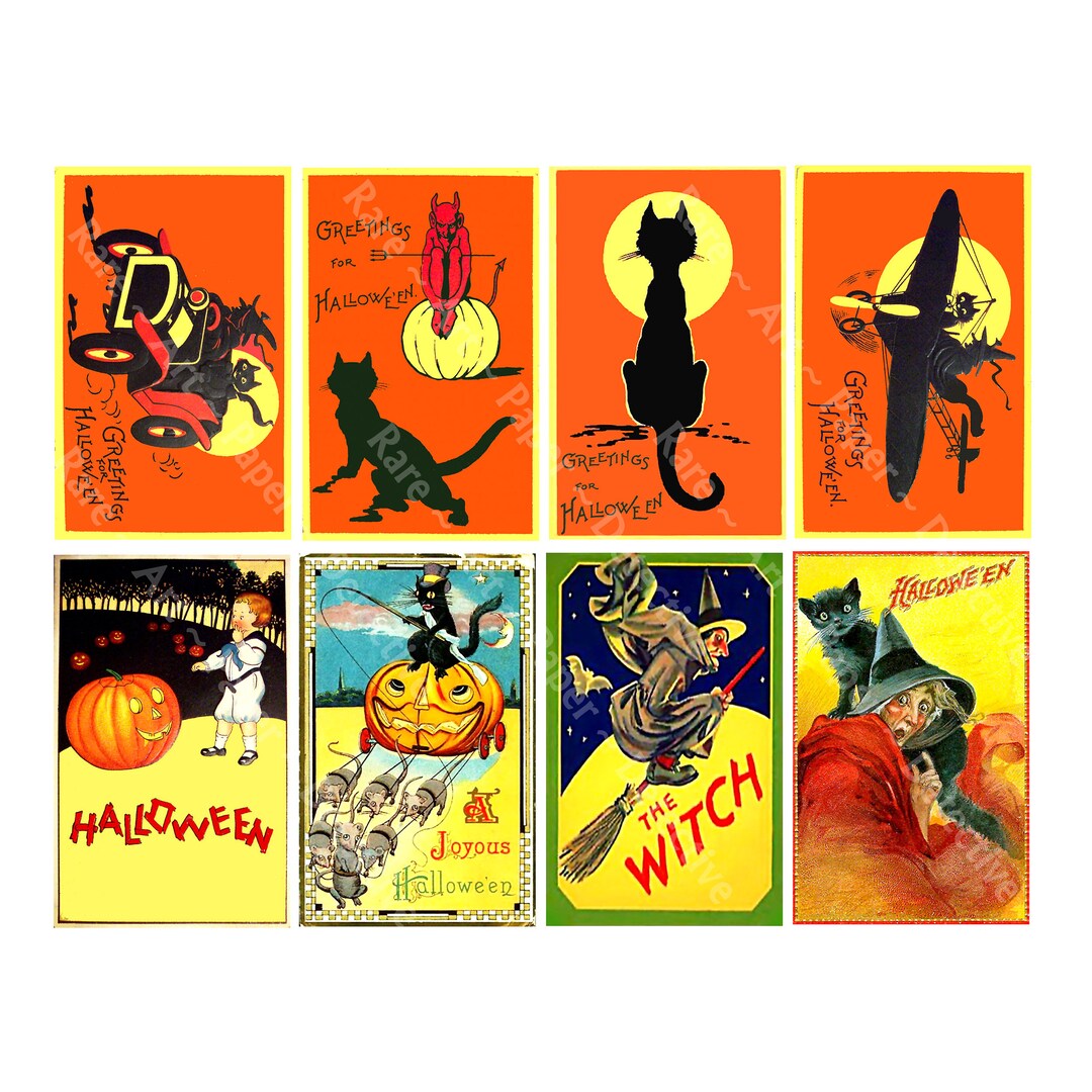 Halloween Stickers REAL STICKERS Vintage Halloween Décor Etsy