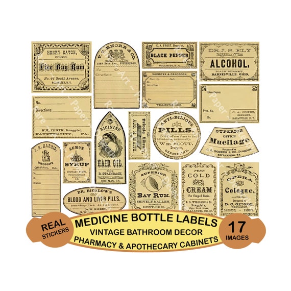 Apothecary Labels as Stickers | Sticker