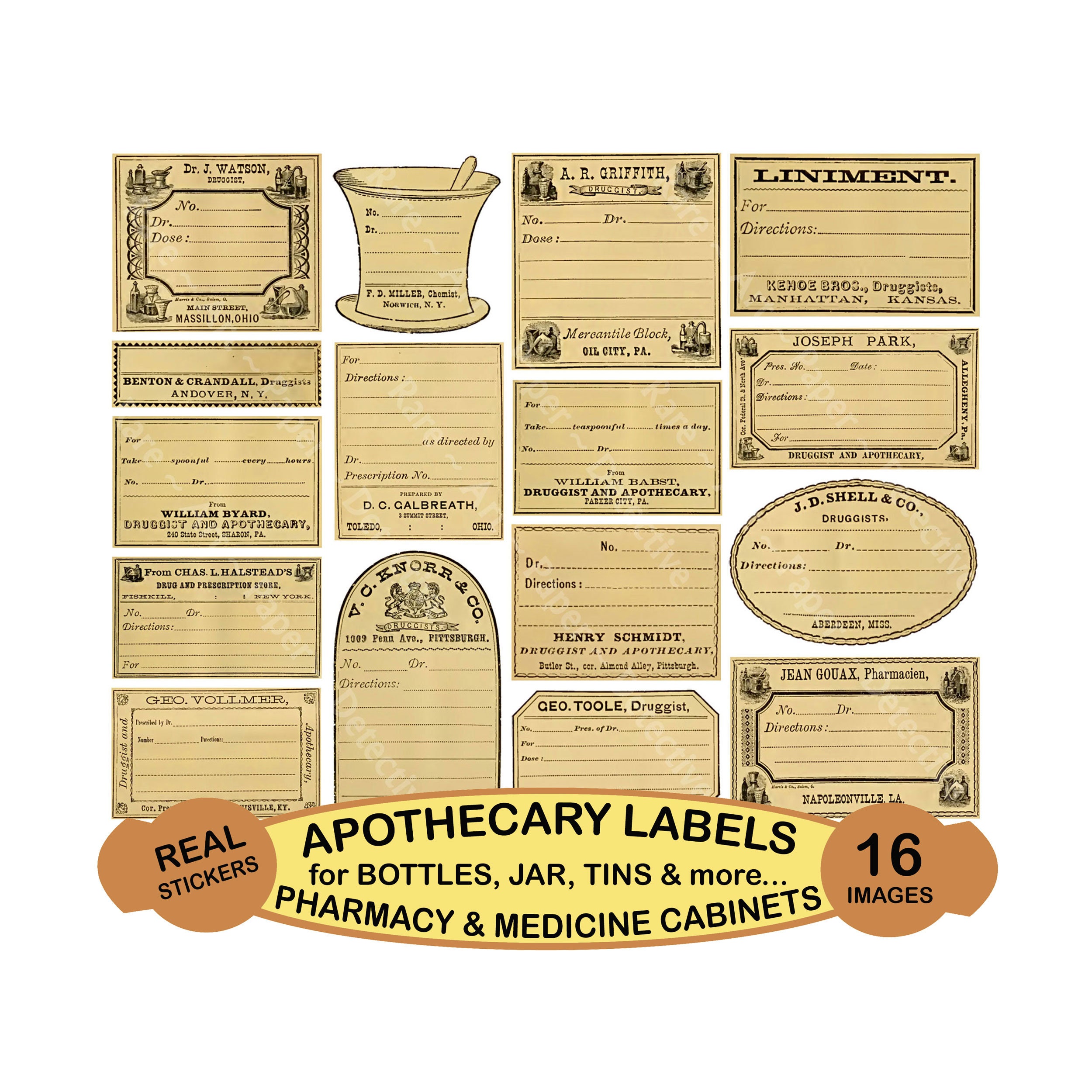 Jar Labels Witchcraft Apothecary Bundle - MagikCharms