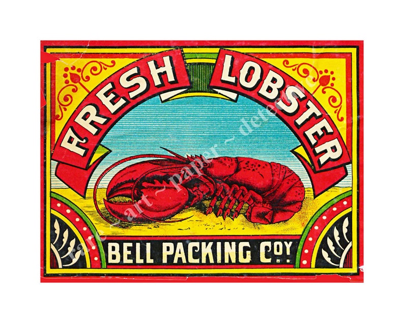 Kitchen Lobster Label Stickers Set 6 Can Labels for Kitchen - Etsy