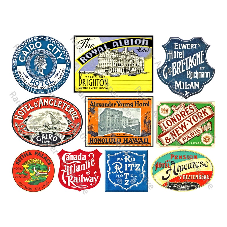 luggage labels stickers
