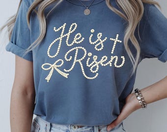 He is Risen PNG, Matthew 28:6 Christian Easter Shirt Design (Digital Download)