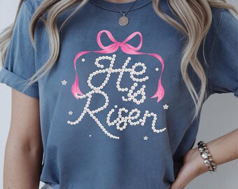 He is Risen PNG, Matthew 28:6, Floral Christian Easter Design (Digital Download)